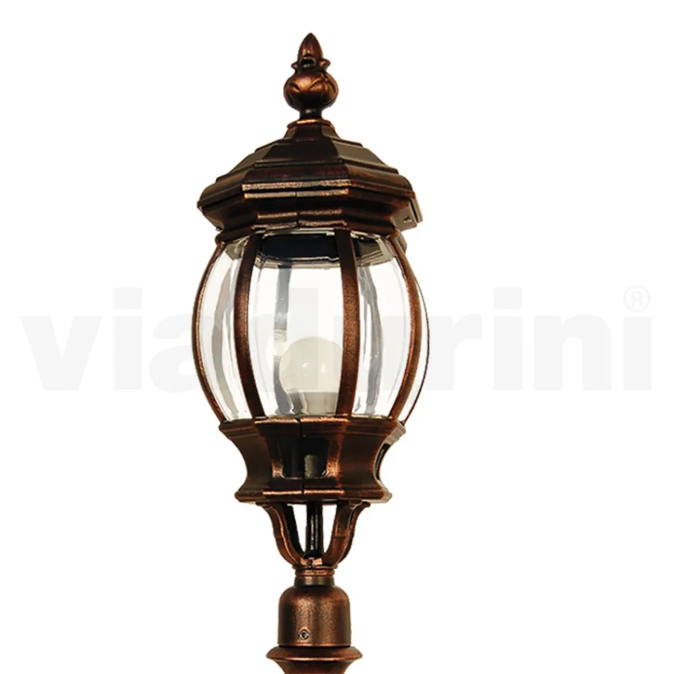 Vintage Style Outdoor Floor Lamp in Aluminum Made in Italy - Leona Viadurini