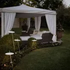 Garden Floor Lamp Aluminum White Design with Water Lily Leaf - Cipriam Viadurini