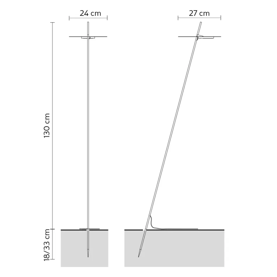 Garden Floor Lamp Aluminum White Design with Water Lily Leaf - Cipriam Viadurini