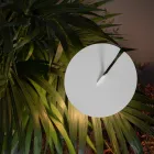 Garden Floor Lamp Aluminum White Design with Water Lily Leaf - Cipriam Viadurini