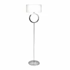 Floor lamp in steel with white lampshade Hmax 149,5cm Moon Viadurini