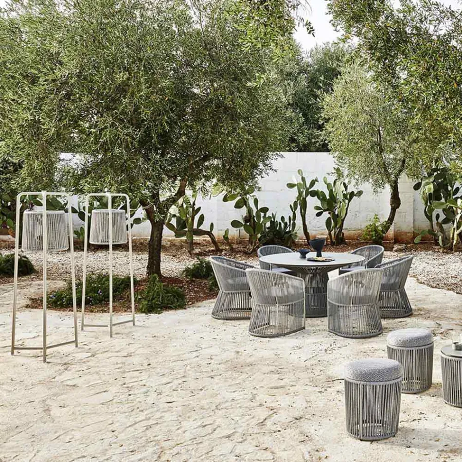 Floor Lamp in Aluminum and Fiber Made in Italy - Tibidabo by Varaschin Viadurini