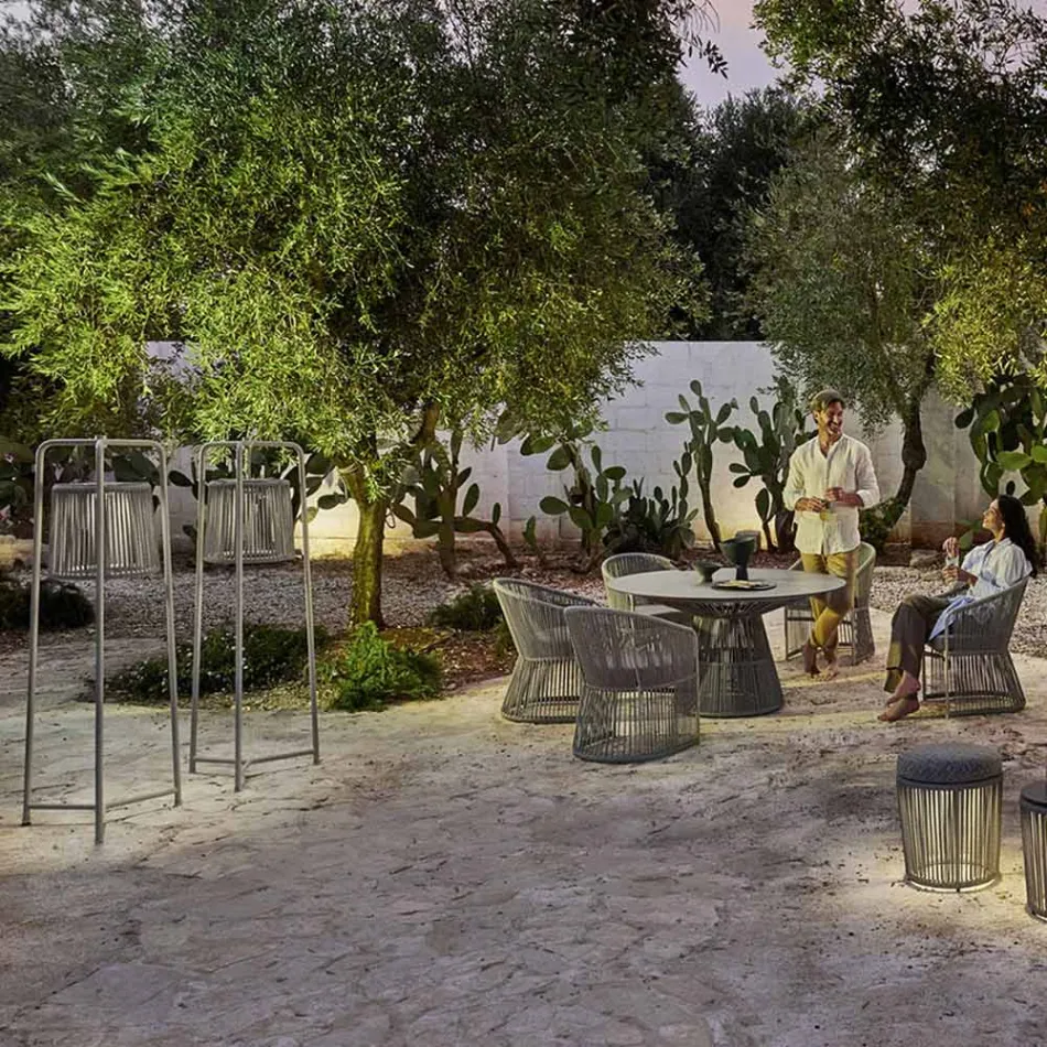 Floor Lamp in Aluminum and Fiber Made in Italy - Tibidabo by Varaschin Viadurini