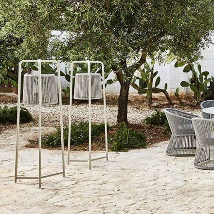 Floor Lamp in Aluminum and Fiber Made in Italy - Tibidabo by Varaschin Viadurini