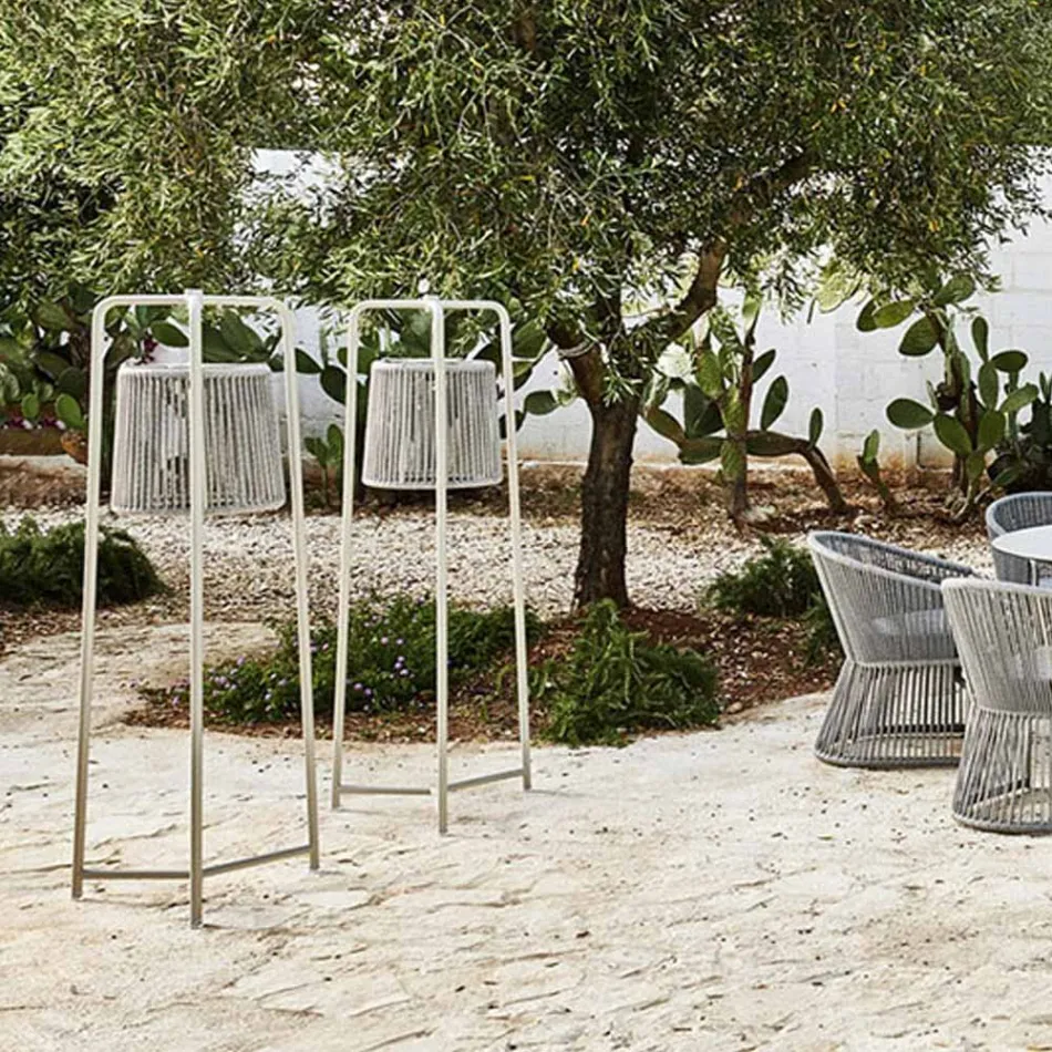 Floor Lamp in Aluminum and Fiber Made in Italy - Tibidabo by Varaschin Viadurini