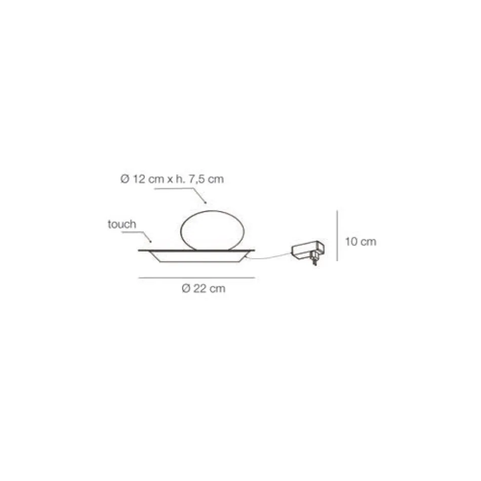 Floor Lamp in Aluminum, Metal, and White Glass Light - Luma Viadurini