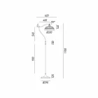 Floor lamp art nouveau ceramics Anita Il Fanale Viadurini