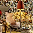 Grilli Snake design metal and fabric floor lamp made 100 % in Italy Viadurini