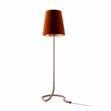 Grilli Snake metal and fabric floor lamp made in Italy Viadurini