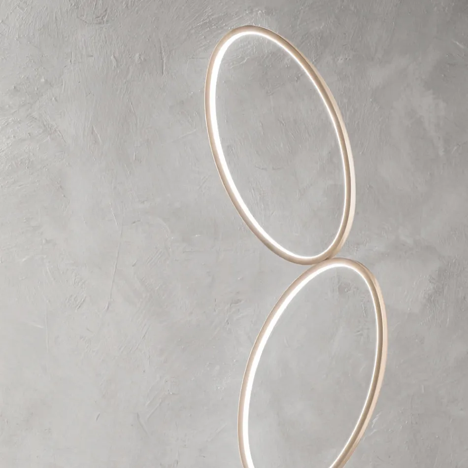 Gold Finish Metal Floor Lamp with Dimmable LED - Raissa Viadurini