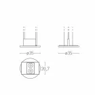 Floor Lamp in Lacquered Metal with Integrated LED Made in Italy - Indra Viadurini