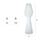 Floor Lamp in White Polyethylene with LED Made in Italy - Reyes Viadurini