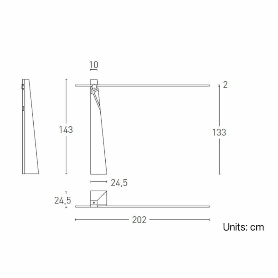 Floor Lamp in Solid Oak and Steel Made in Italy, Precious - Calisto Viadurini