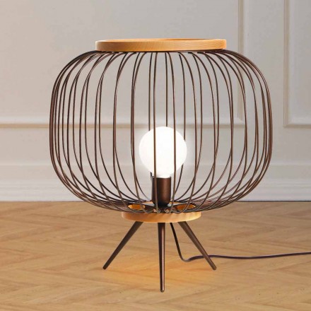 Modern design floor lamp in steel Ø48xh.52 cm Leira Viadurini
