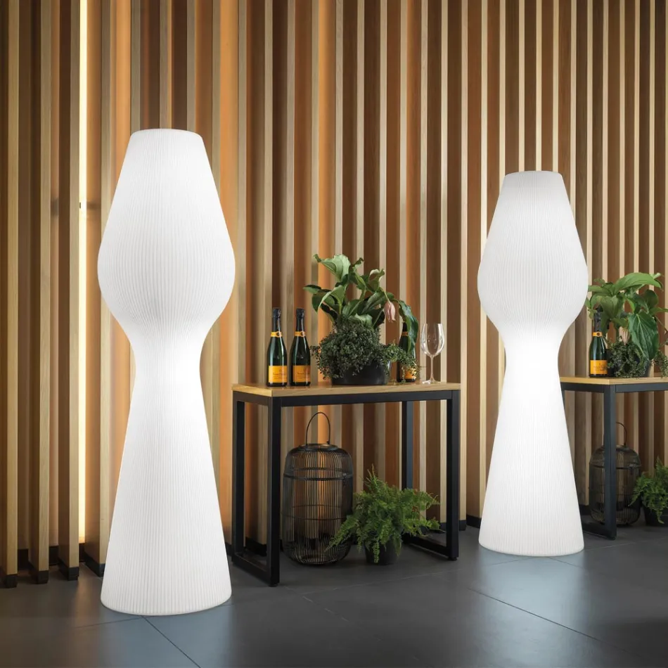 Reyes Outdoor Floor Lamp in Polyethylene with LED Light Made in Italy Viadurini