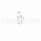 Aluminum outdoor floor lamp made in Italy, Aquilina Viadurini