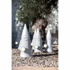 Outdoor Led Floor Lamp in White Technopolymer Modern Design - Nano Viadurini