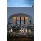 Outdoor Led Floor Lamp in White Technopolymer Modern Design - Nano Viadurini