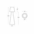 Indoor floor lamp Slide Pivot bright white made in Italy Viadurini