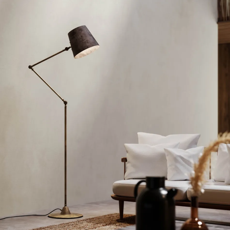 Reporter Il Fanale adjustable industrial style floor lamp Viadurini