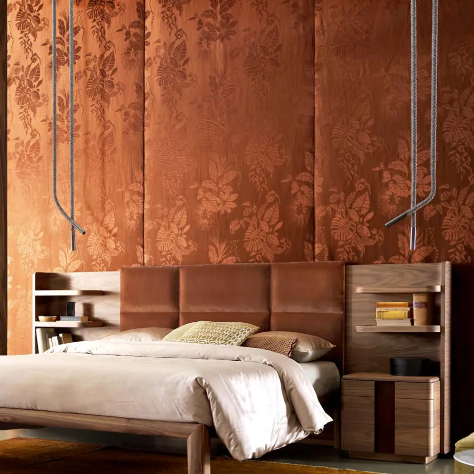 Grilli Snake leather and metal design lamp 100 % made in Italy Viadurini