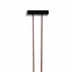 Grilli Snake made in Italy leather and metal design lamp Viadurini