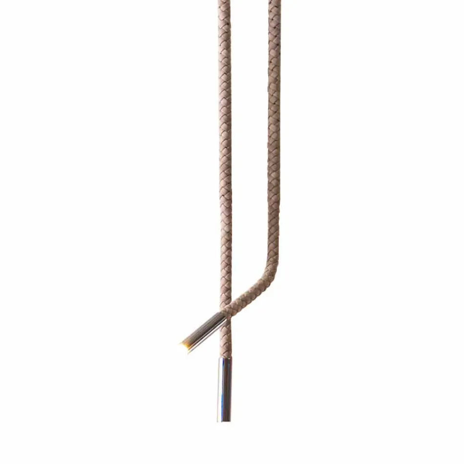 Grilli Snake made in Italy leather and metal design lamp Viadurini