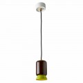 Suspension lamp in colored ceramic made in Italy Asia