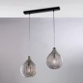 Atlas - Glass and Metal Design Lamp with Crystal-Effect Pendants