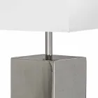 Modern table lamp in steel and white Renna lampshade Viadurini