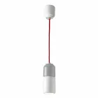 Suspended design lamp in ceramic and aluminum made in Italy Asia Viadurini