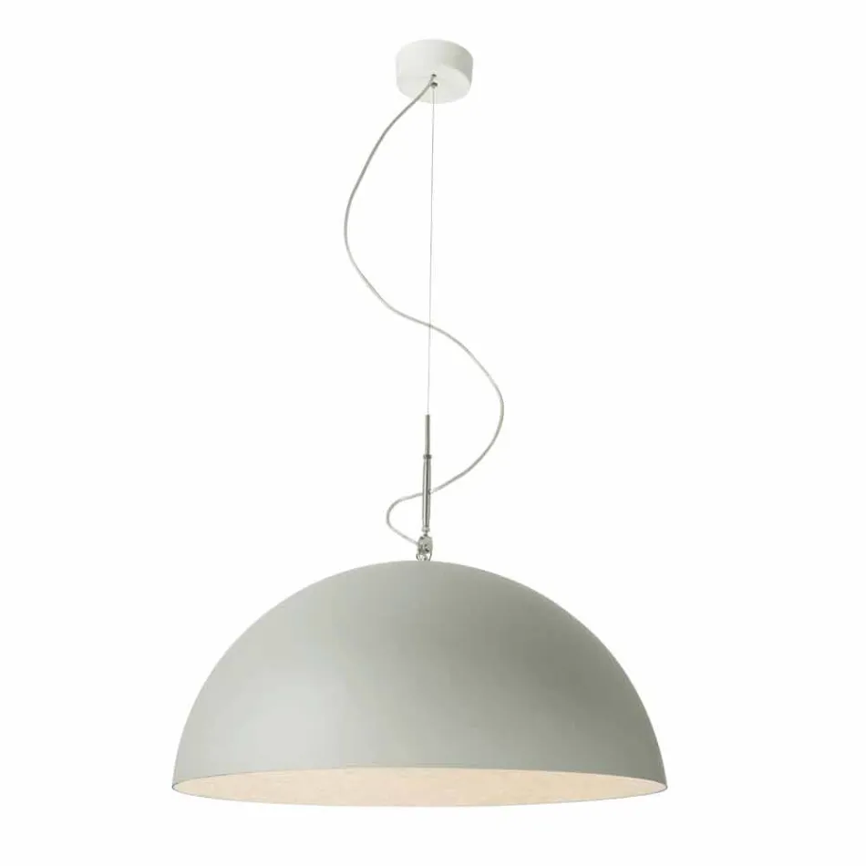 Suspended design lamp In-es.artdesign Mezza Luna Cement varnish Viadurini