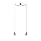Double Pendant Lamp in Iron and Glass Made in Italy - Cloudy Viadurini