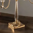 Flambeaux 7 Lights Classic Lamp in Porcelain and Blown Glass - Eteria Viadurini