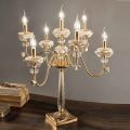 Flambeaux 7 Lights Classic Lamp in Porcelain and Blown Glass - Eteria