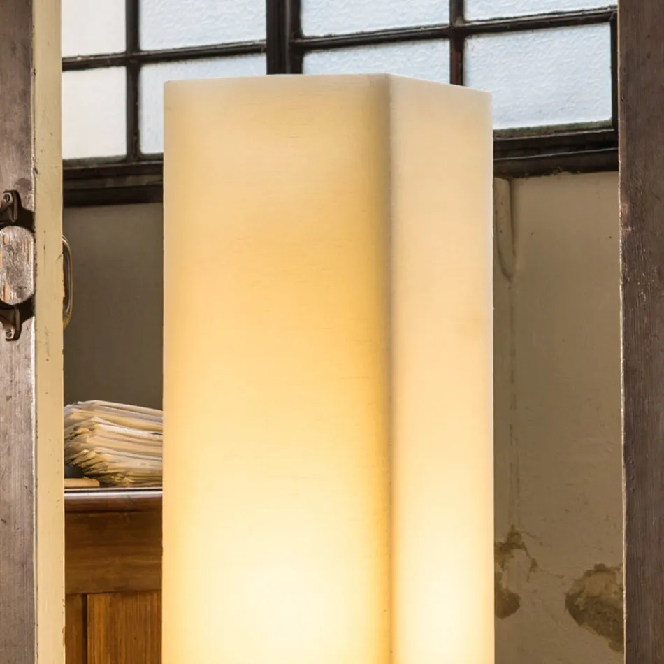 High Design Scratched Effect Wax Lamp Made in Italy - Dalila Viadurini