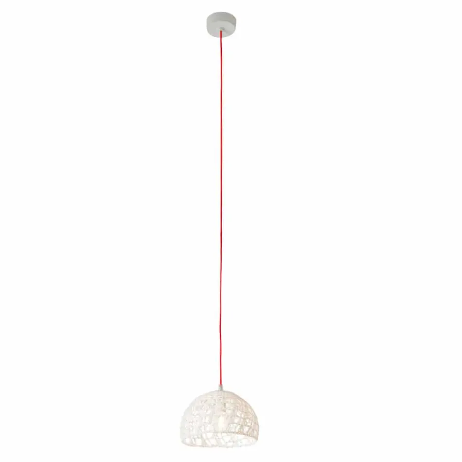 Suspended lamp in cotton and viscose In-es.artdesign Modern texture Viadurini