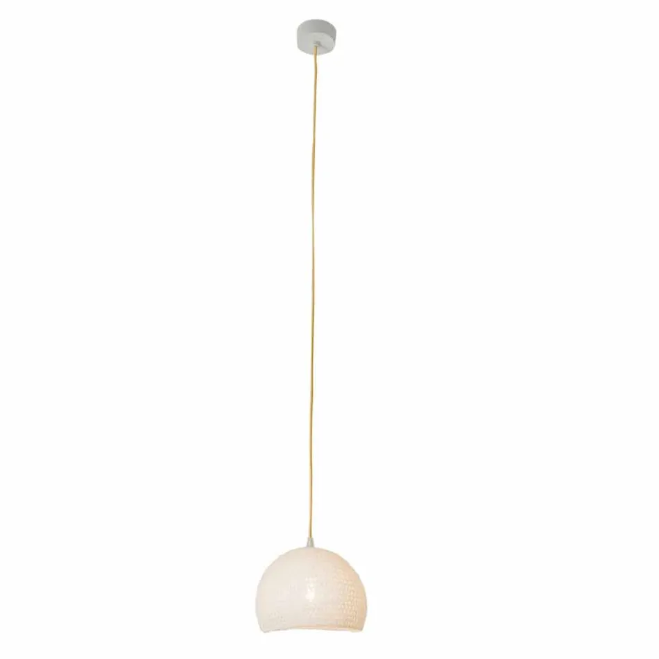 Suspended lamp in cotton and viscose In-es.artdesign Modern texture Viadurini