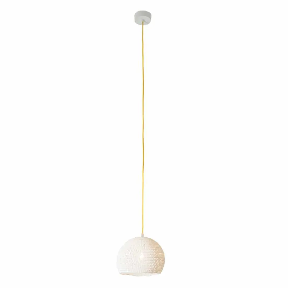 Suspended lamp in cotton and viscose In-es.artdesign Modern texture Viadurini