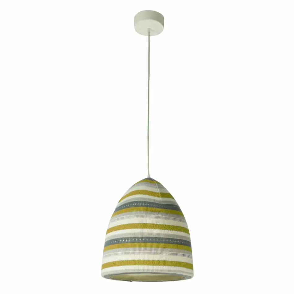 Nebulite and wool suspension lamp In.es.artdesign Flower Stripe Viadurini