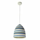 Nebulite and wool suspension lamp In.es.artdesign Flower Stripe Viadurini