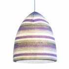 Nebulite and wool suspension lamp In.es.artdesign Flower Stripe Viadurini