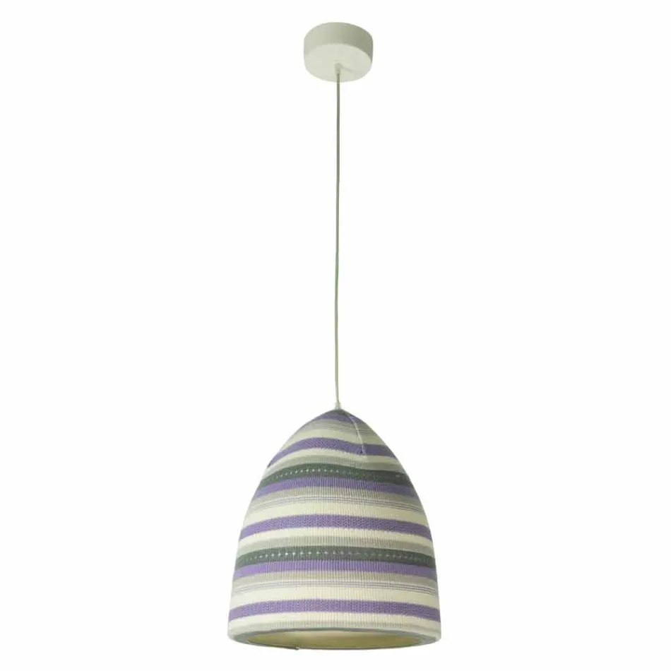 Nebulite and wool suspension lamp In.es.artdesign Flower Stripe Viadurini
