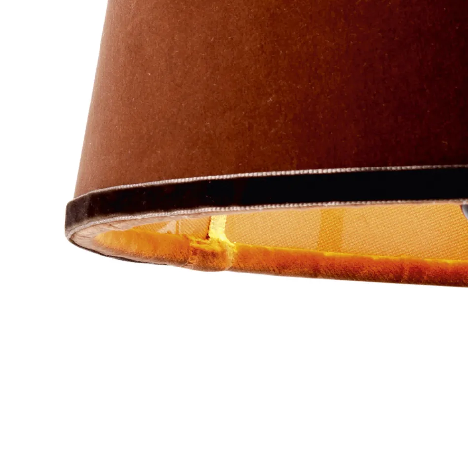 Grilli Snake design fabric and leather table lamp made in Italy Viadurini