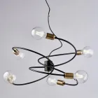 Made in Italy glass and metal lamp for refined spaces – Venere Viadurini