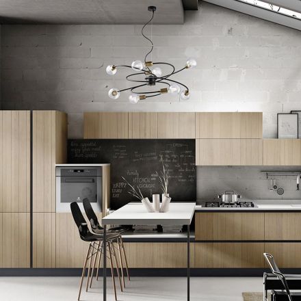 Made in Italy glass and metal lamp for refined spaces – Venere Viadurini