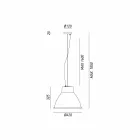 Industrial lamp in iron suspension Loft Media Il Fanale Viadurini