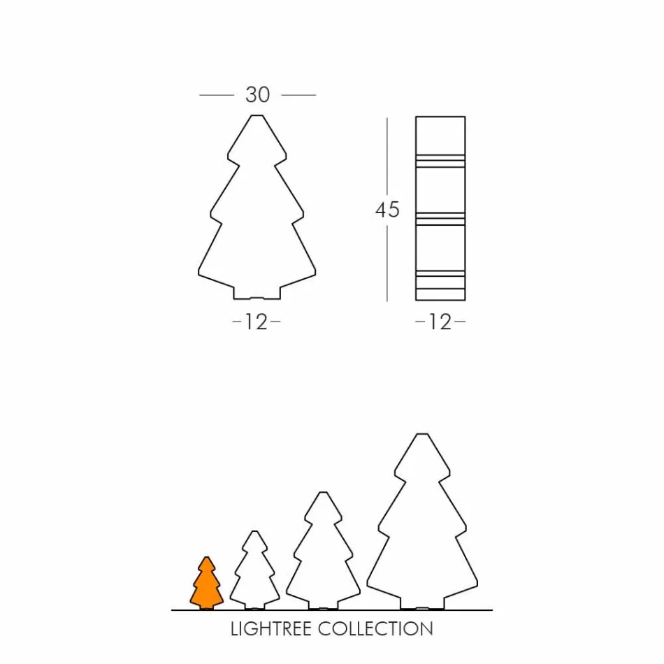 Table / floor interior lamp Slide Lightree Christmas tree made in Italy Viadurini