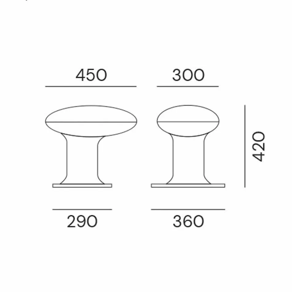 Led Garden Lamp in Gray or Brown Cast Iron Design - Bitta by Il Fanale Viadurini