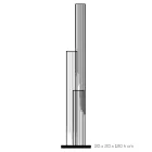 Led Crystal Floor Lamp Satin Acrylic Design Triptych - Crystol Viadurini